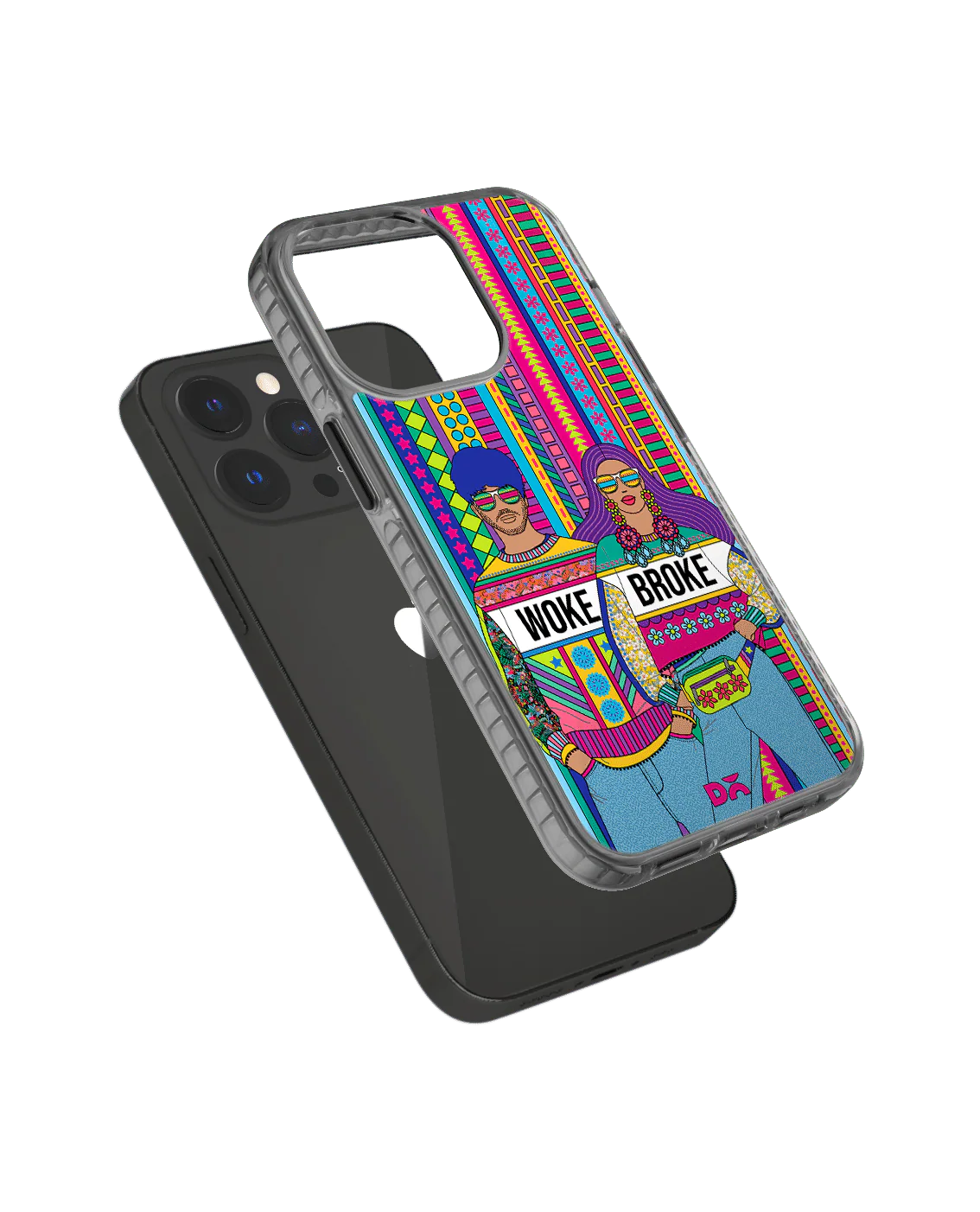 DailyObjects Woke Broke Couple Stride 2.0 Phone Case Cover For iPhone 15 Pro Max - Image 6