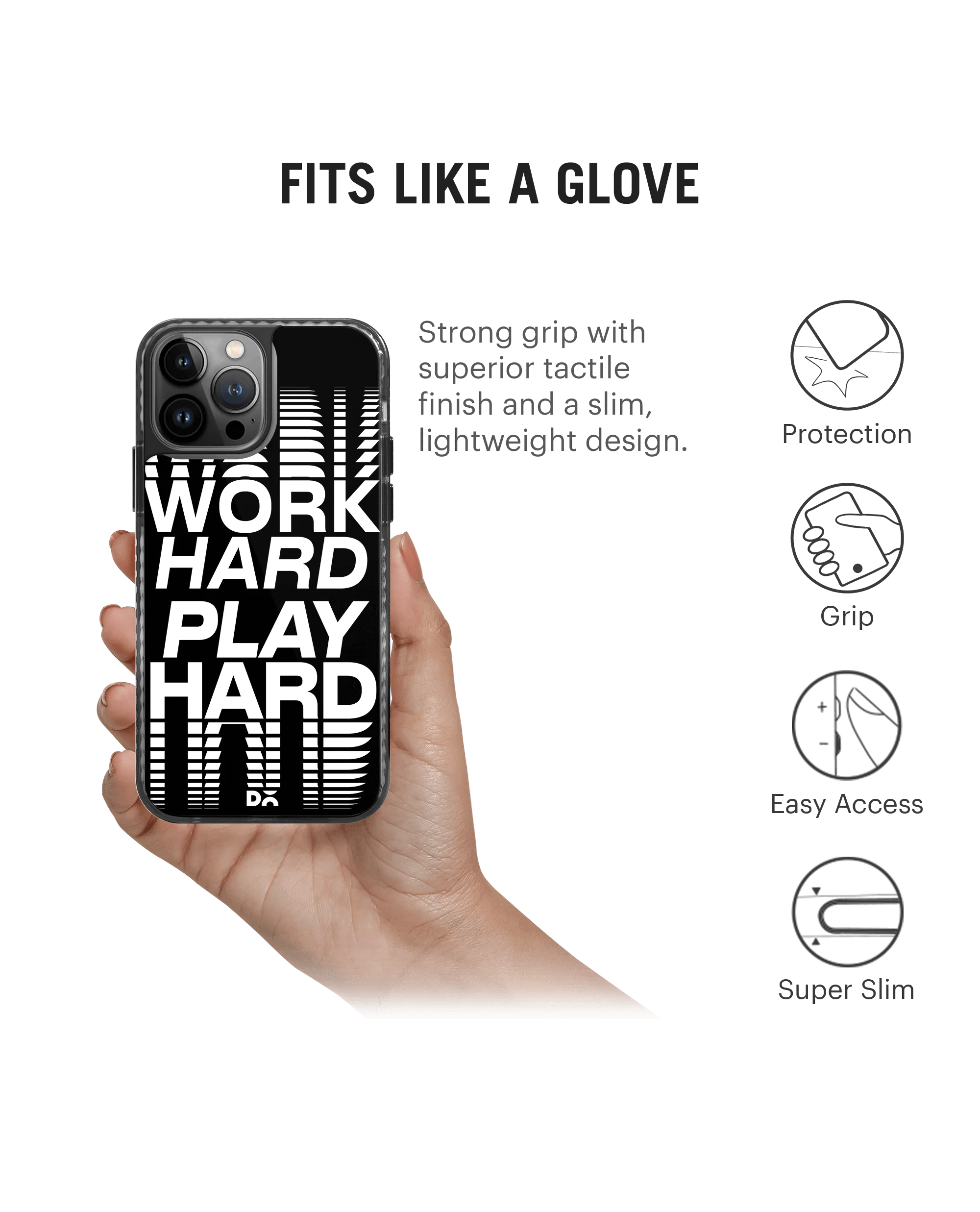 DailyObjects Work Hard Stride 2.0 Case Cover For iPhone 13 Pro Max - Image 2