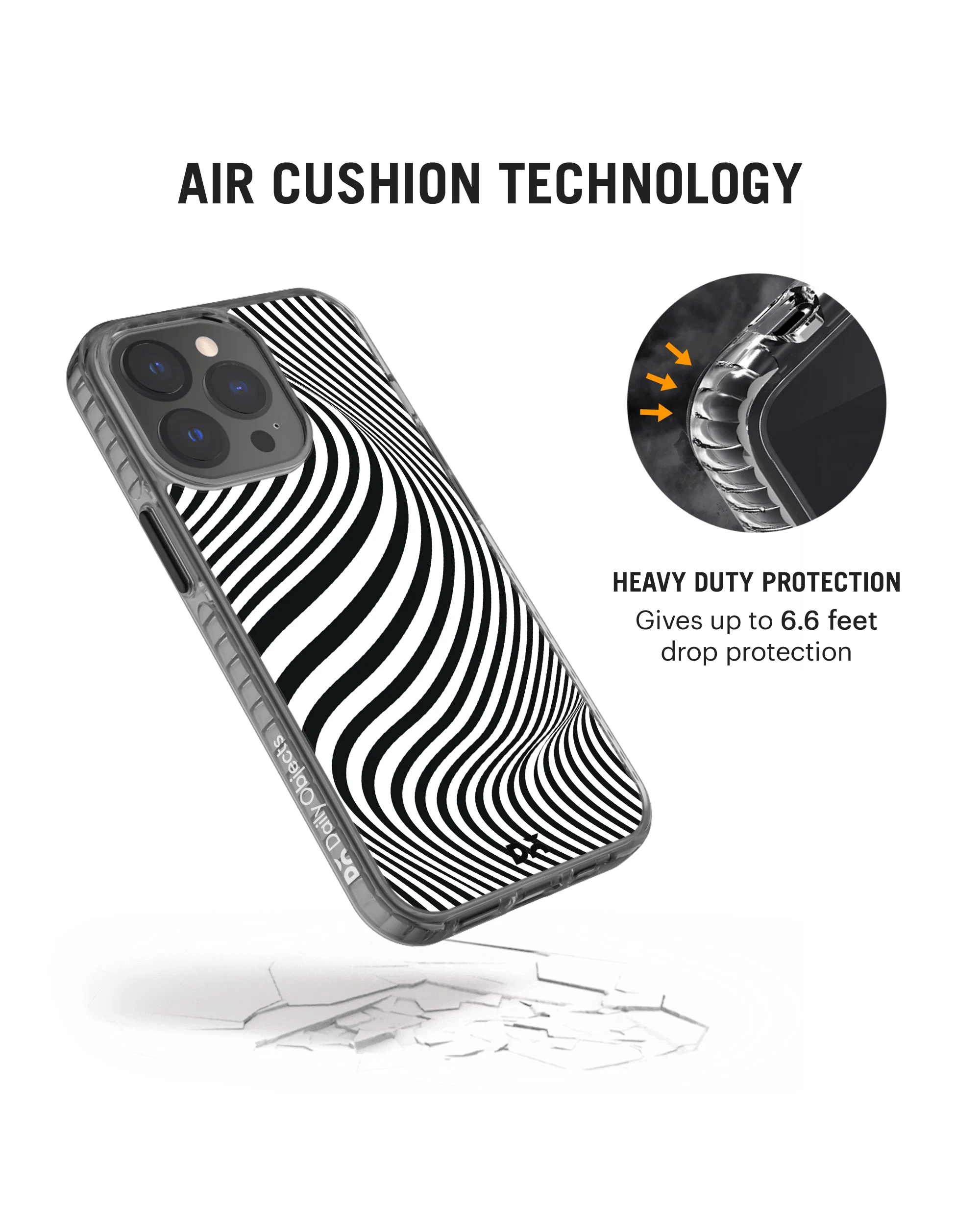 DailyObjects Zebra Waves Stride 2.0 Case Cover For iPhone 13 Pro - Image 4