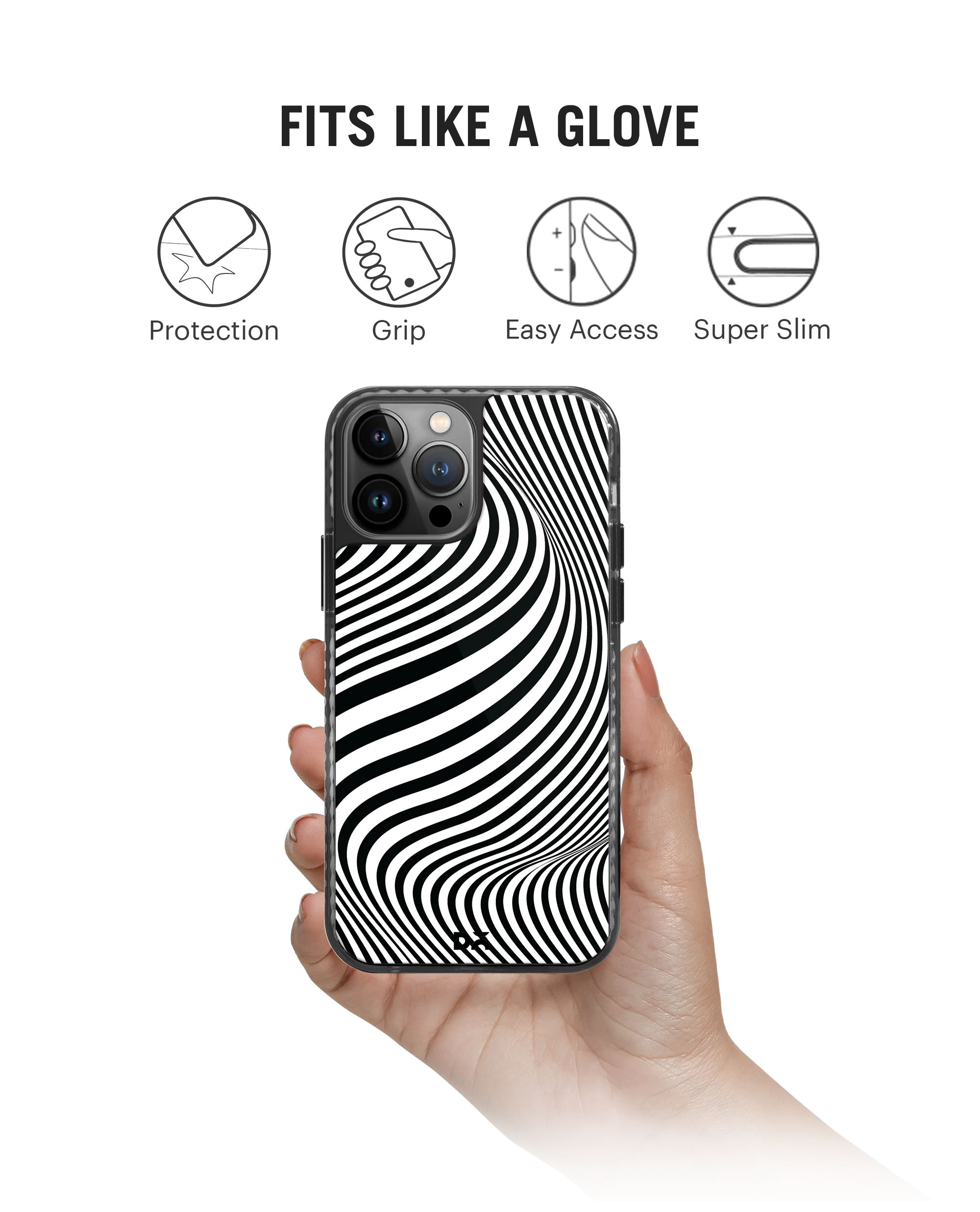 DailyObjects Zebra Waves Stride 2.0 Phone Case Cover For iPhone 15 Pro - Image 2