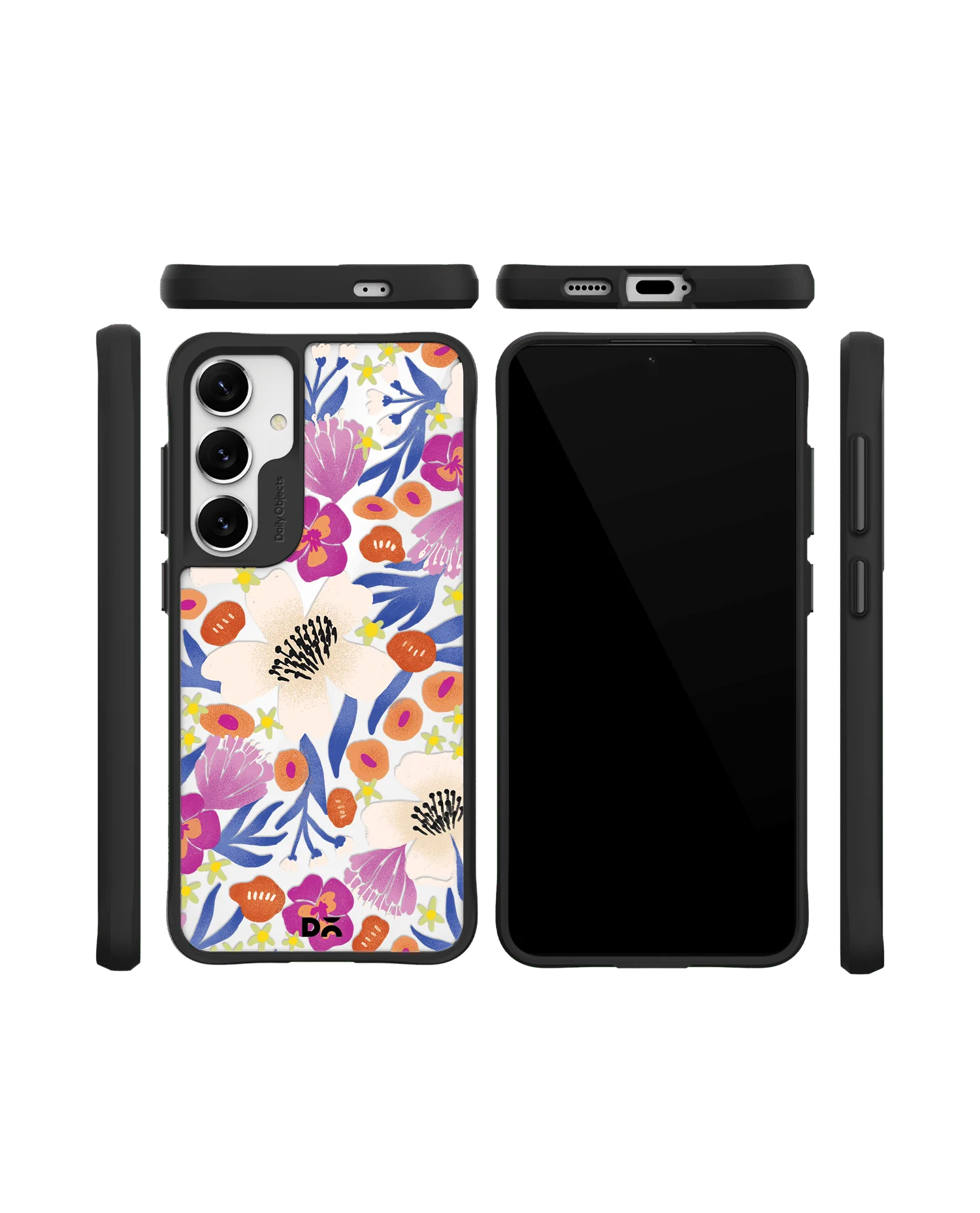 Dusty Balloonflower Black Hybrid Clear Case Cover For Samsung Galaxy S24 Plus - Image 10
