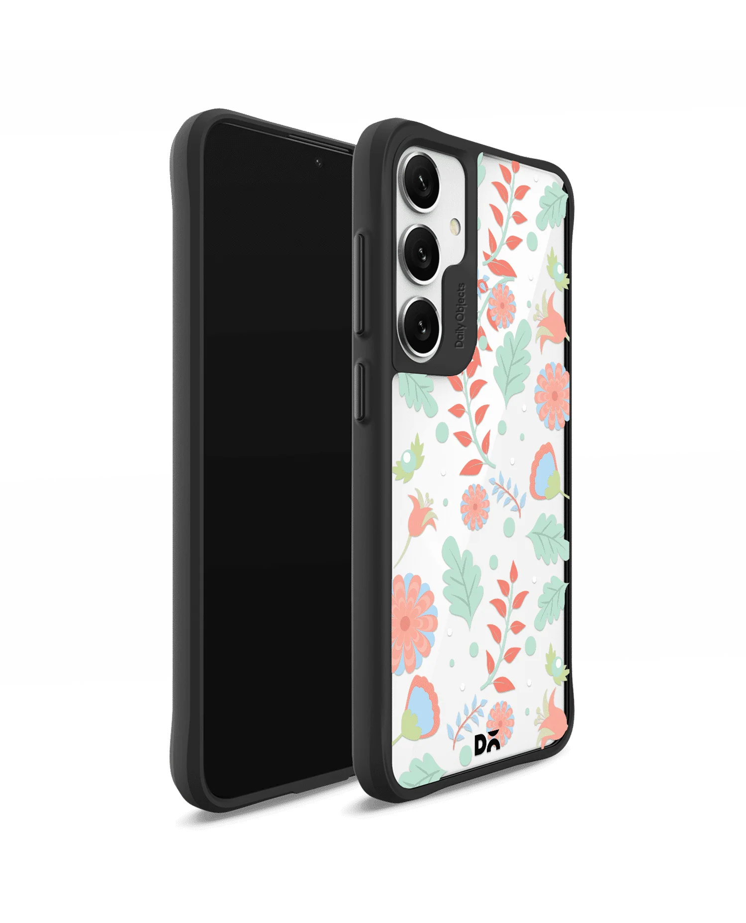 Ferns And Petals Black Hybrid Clear Case Cover For Samsung Galaxy S24 - Image 3