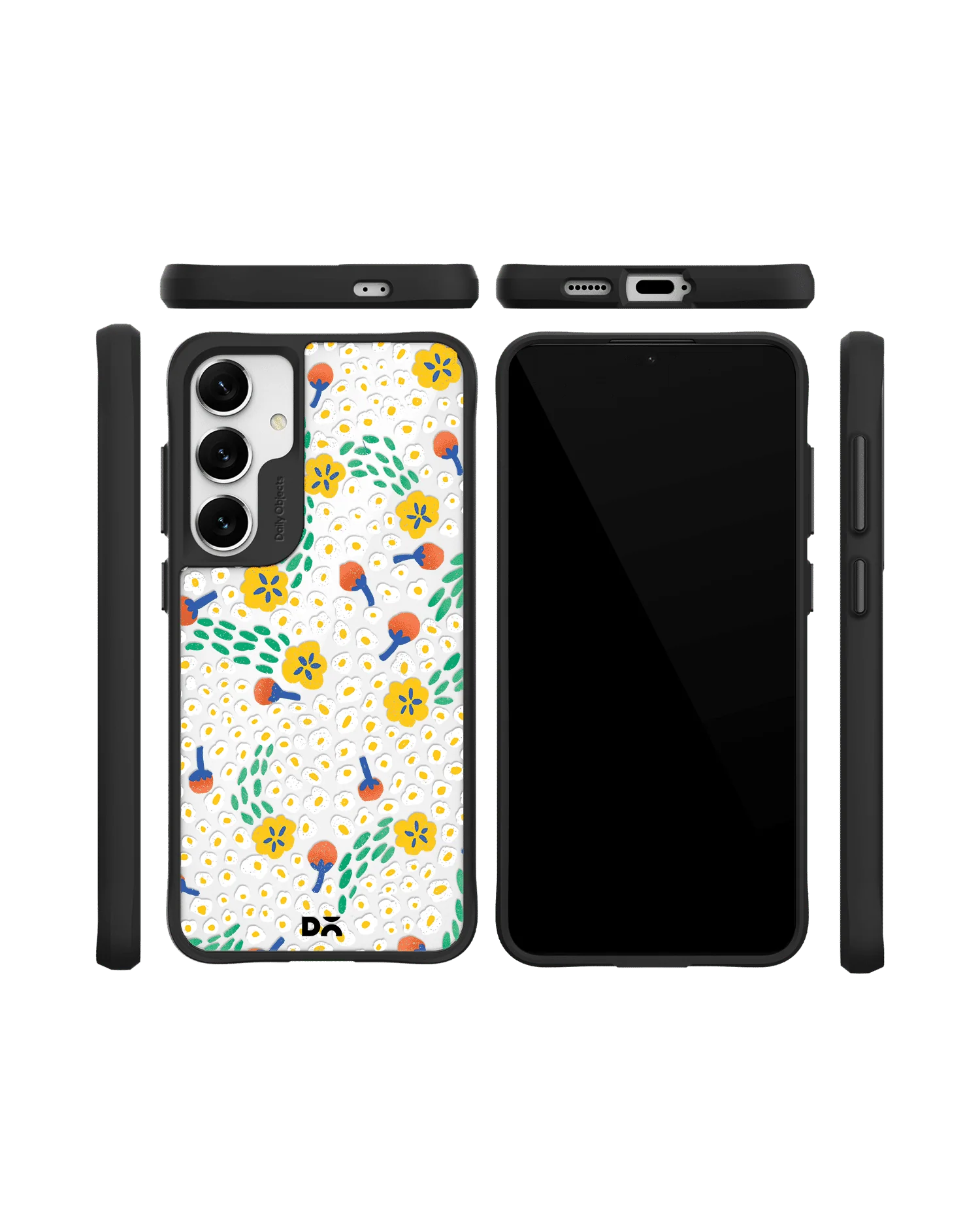 Festive Flora Black Hybrid Clear Case Cover For Samsung Galaxy S24 Plus - Image 10