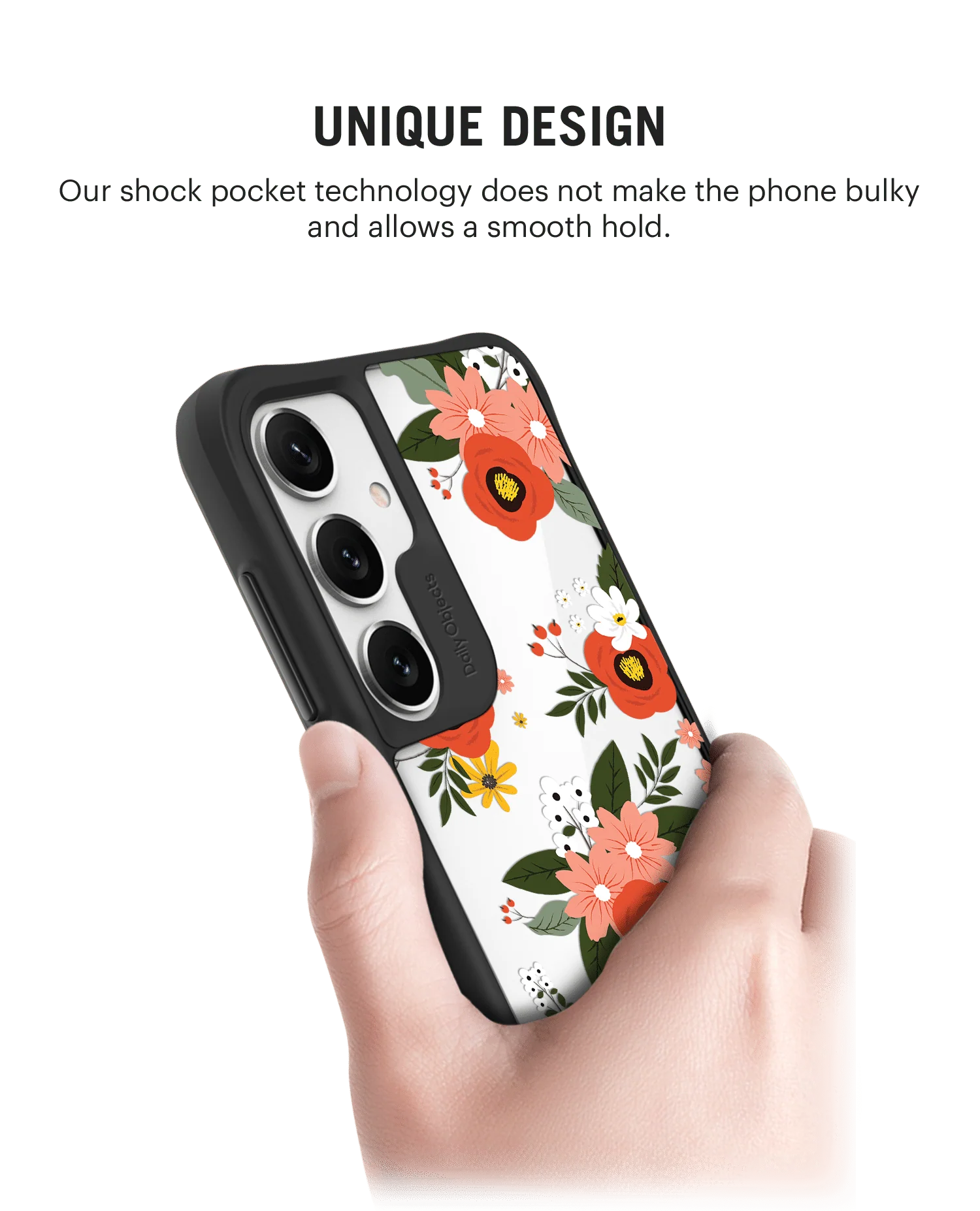 Flower Bunch Black Hybrid Clear Case Cover For Samsung Galaxy S24 Plus - Image 2