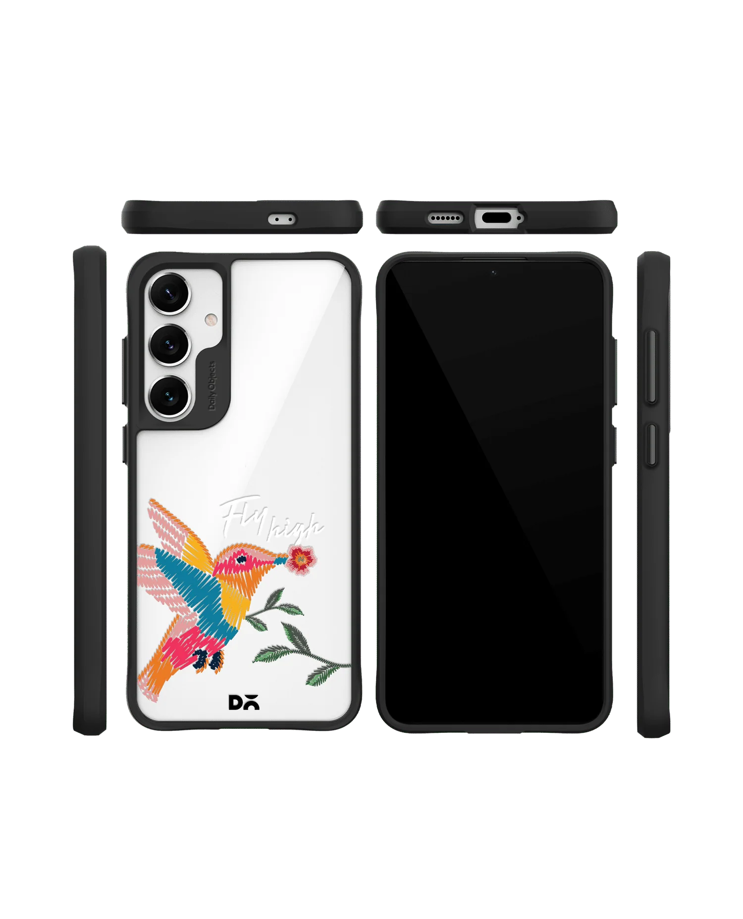 Fly High Black Hybrid Clear Case Cover For Samsung Galaxy S24 - Image 10