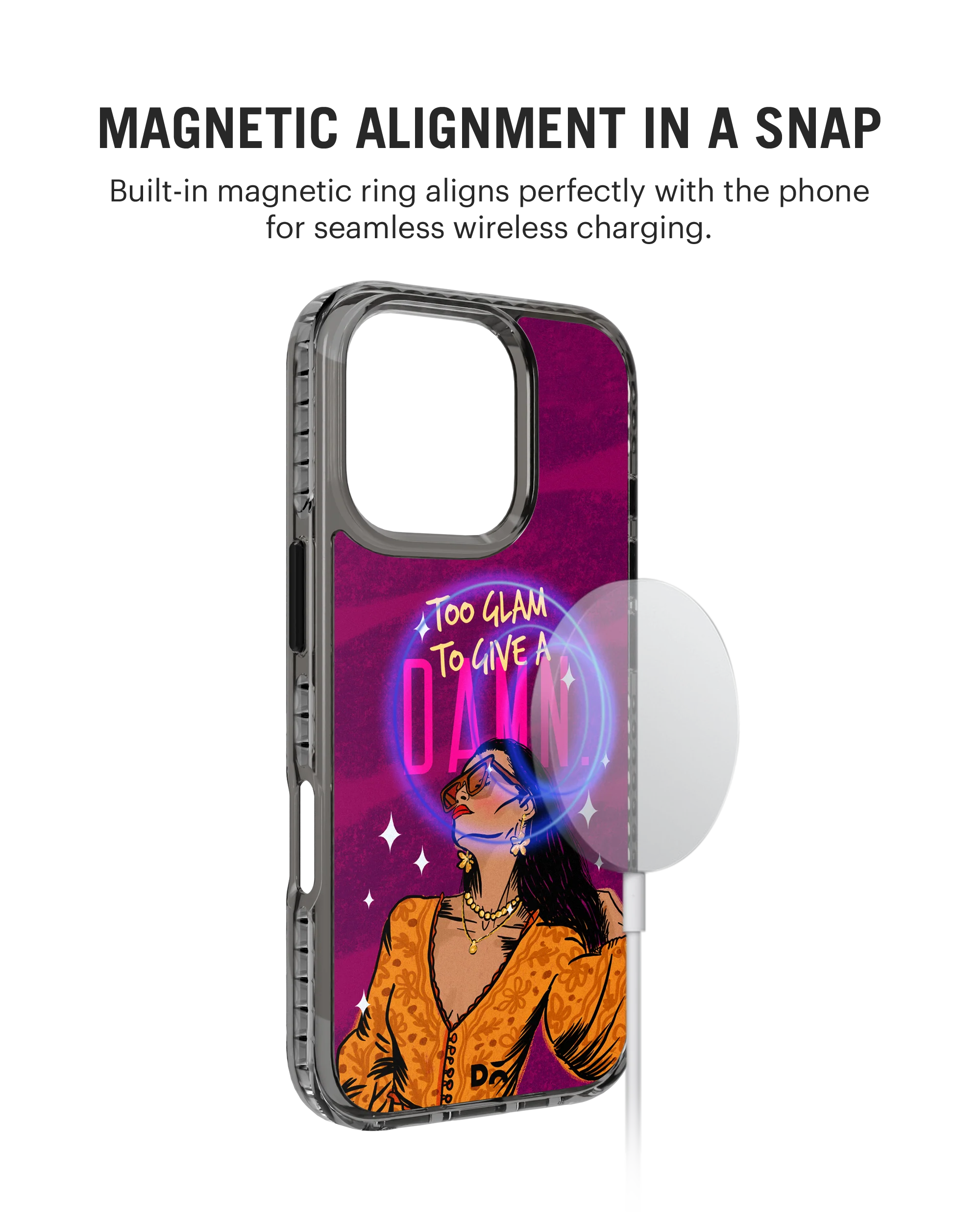 Glam No Damn Stride 2.0 MagSafe Case Cover For iPhone 16 Pro Max - Image 3