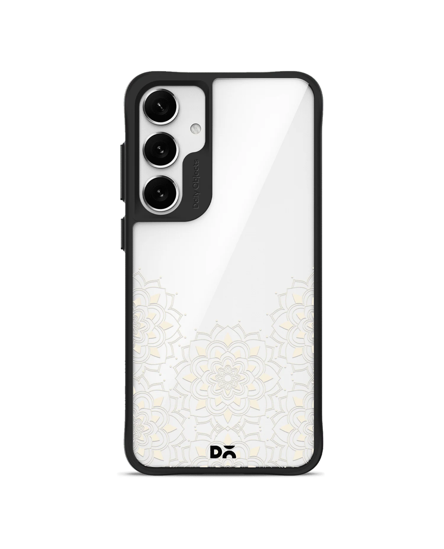 Mandala Flake Off White Black Hybrid Clear Case Cover For Samsung Galaxy S24 Plus