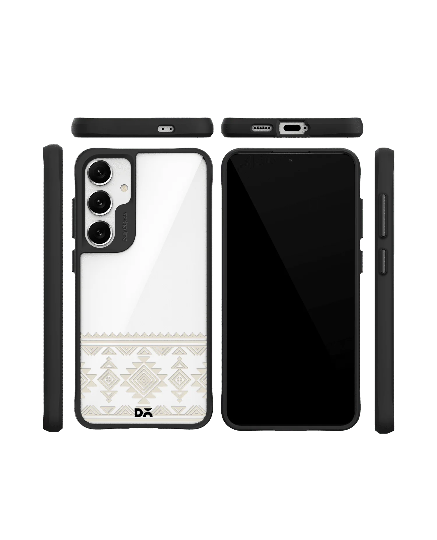 Mandala Tattoo Off White Black Hybrid Clear Case Cover For Samsung Galaxy S24 - Image 10