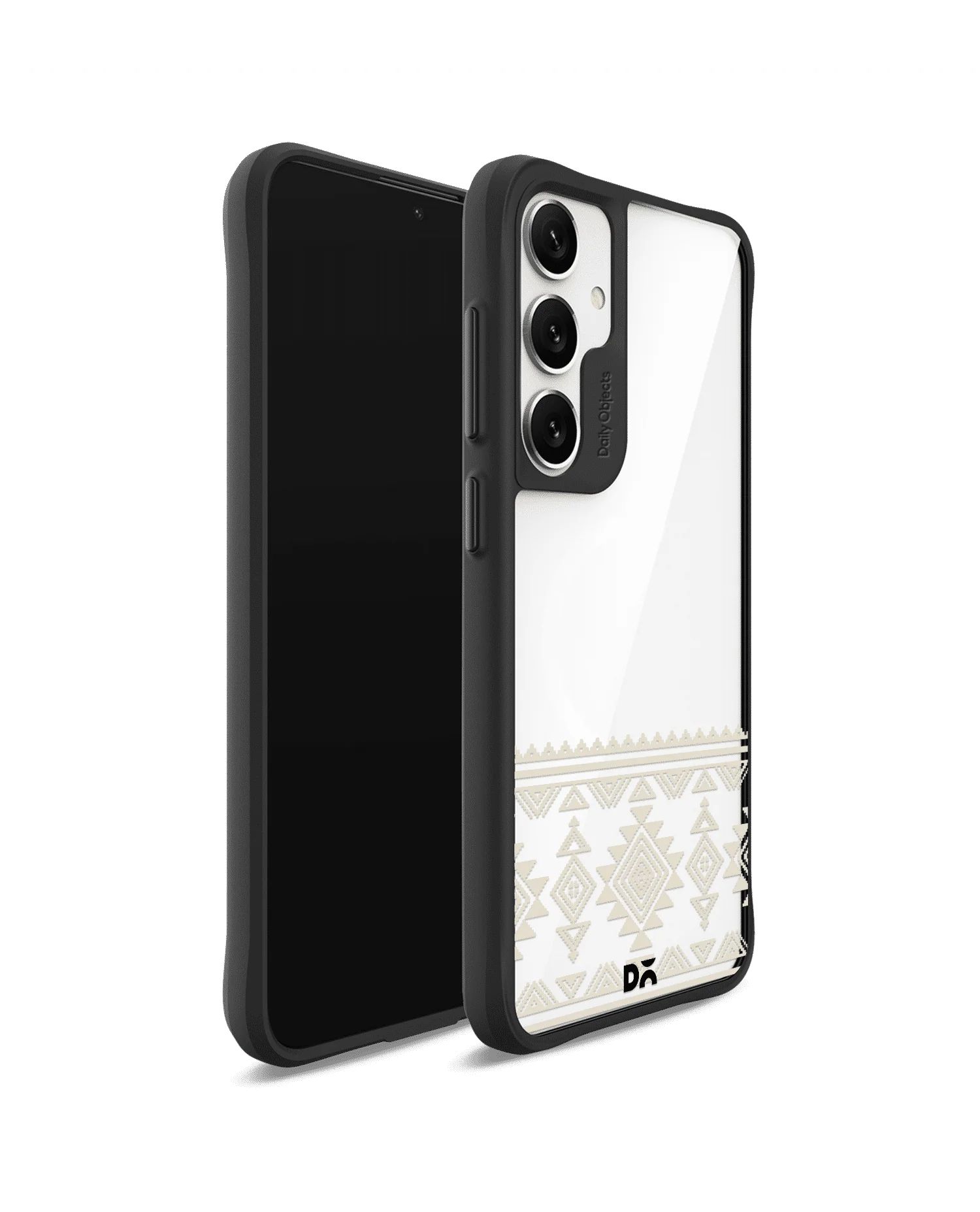 Mandala Tattoo Off White Black Hybrid Clear Case Cover For Samsung Galaxy S24 Plus - Image 3