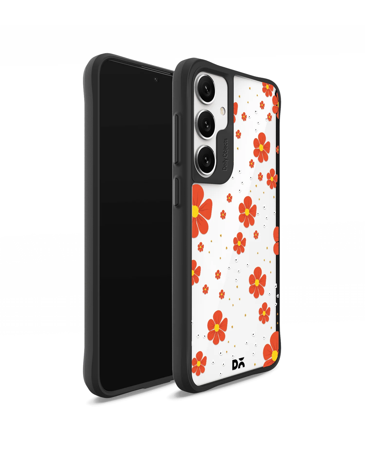 Orange Cosmos Black Hybrid Clear Case Cover For Samsung Galaxy S24 Plus - Image 3