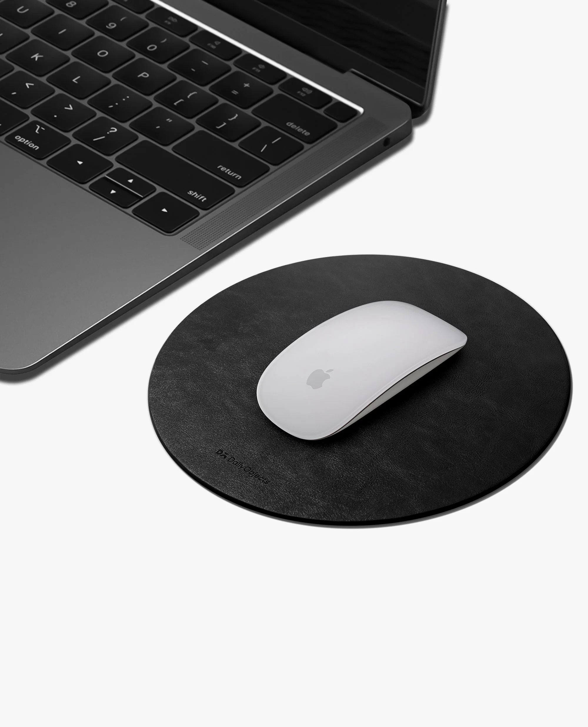 Orb Vegan Leather Mouse Pad (Black) - Image 3