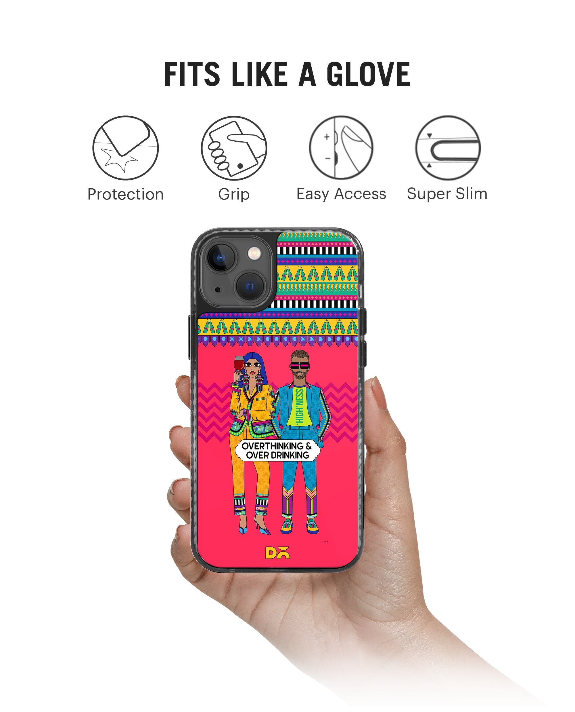 Overthinking & Overdrinking Stride 2.0 Phone Case Cover For iPhone 15 Plus - Image 2
