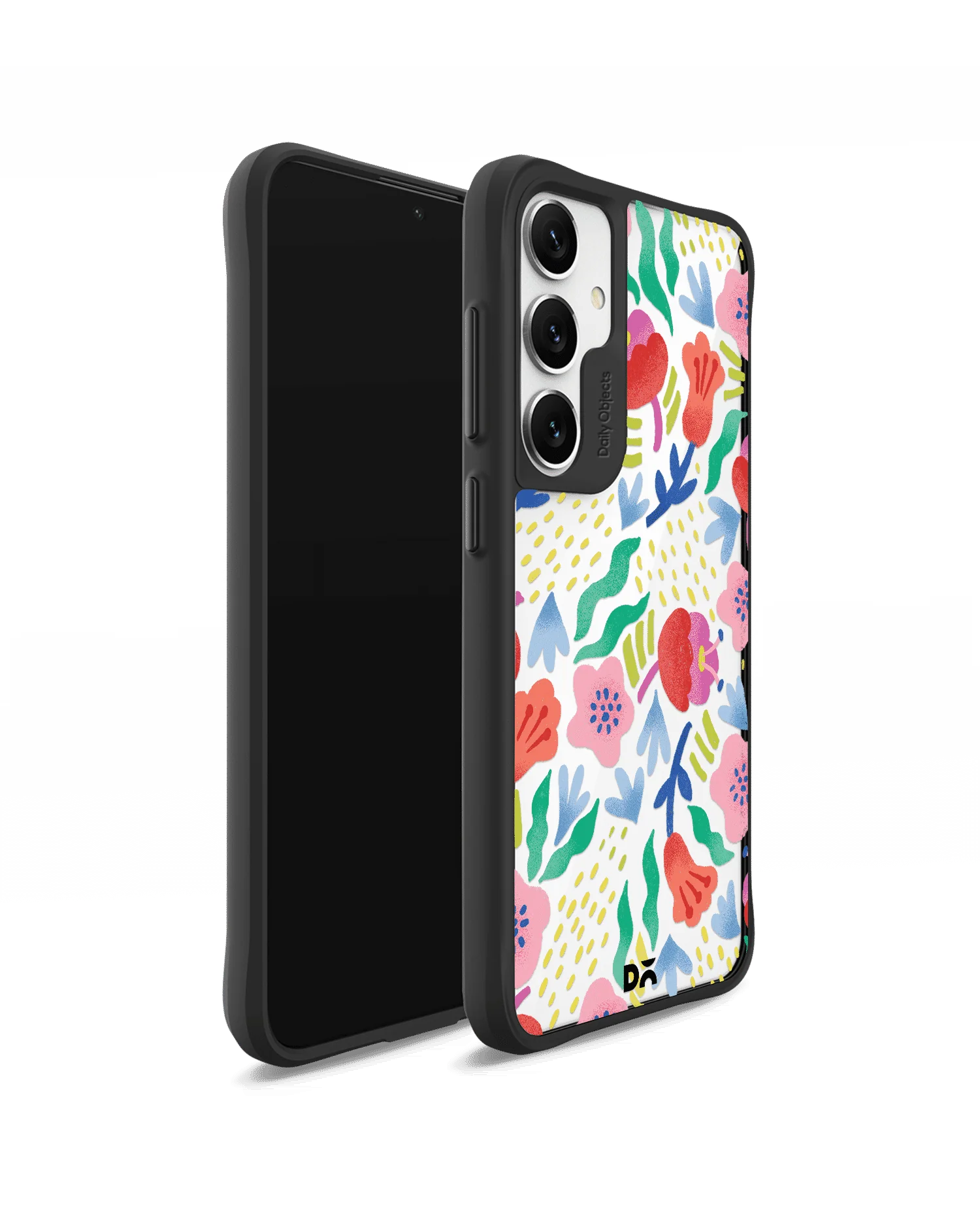 Pastel Tulips Black Hybrid Clear Case Cover For Samsung Galaxy S24 - Image 3