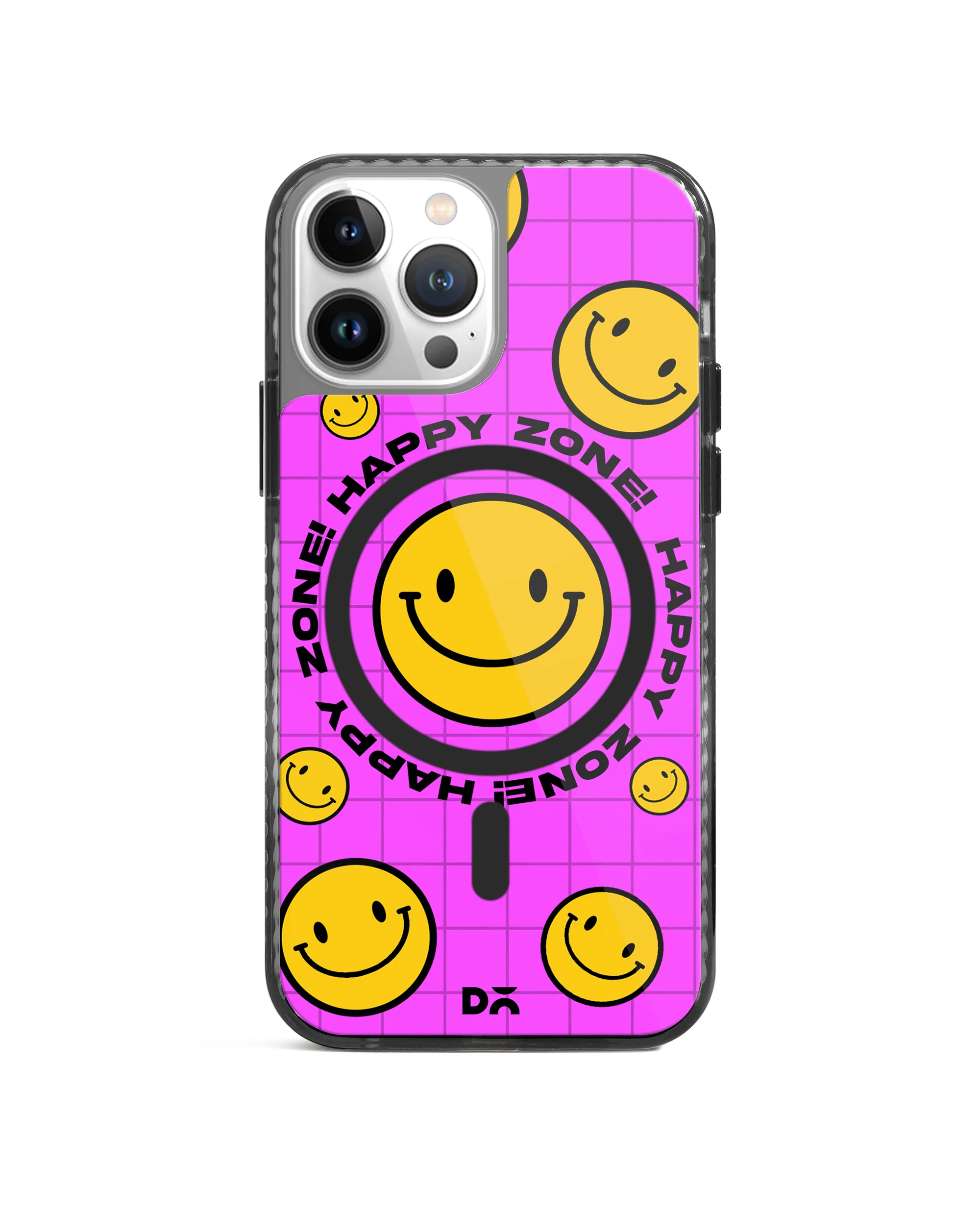 Pink Happy Zone Stride 2.0 Clear MagSafe Phone Case Cover For iPhone 14 Pro