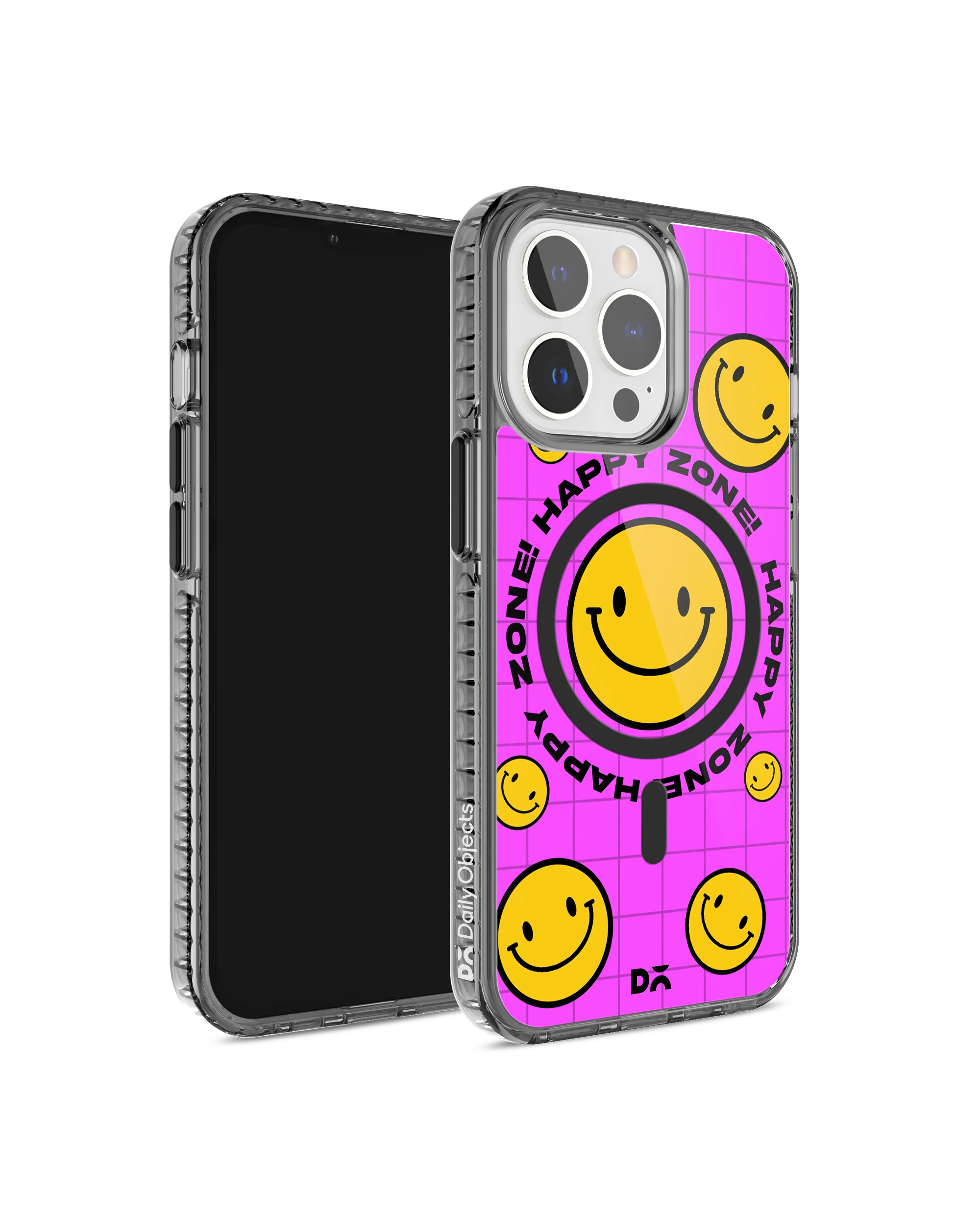 Pink Happy Zone Stride 2.0 Clear MagSafe Phone Case Cover For iPhone 14 Pro - Image 3