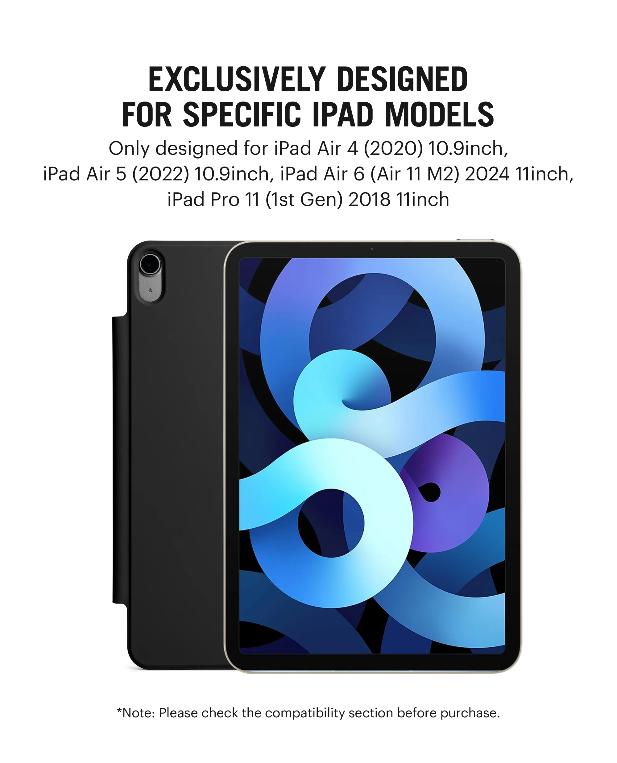 Pleat Y-Fold Magnetic iPad Case for iPad Air 4 10.9 - Image 6