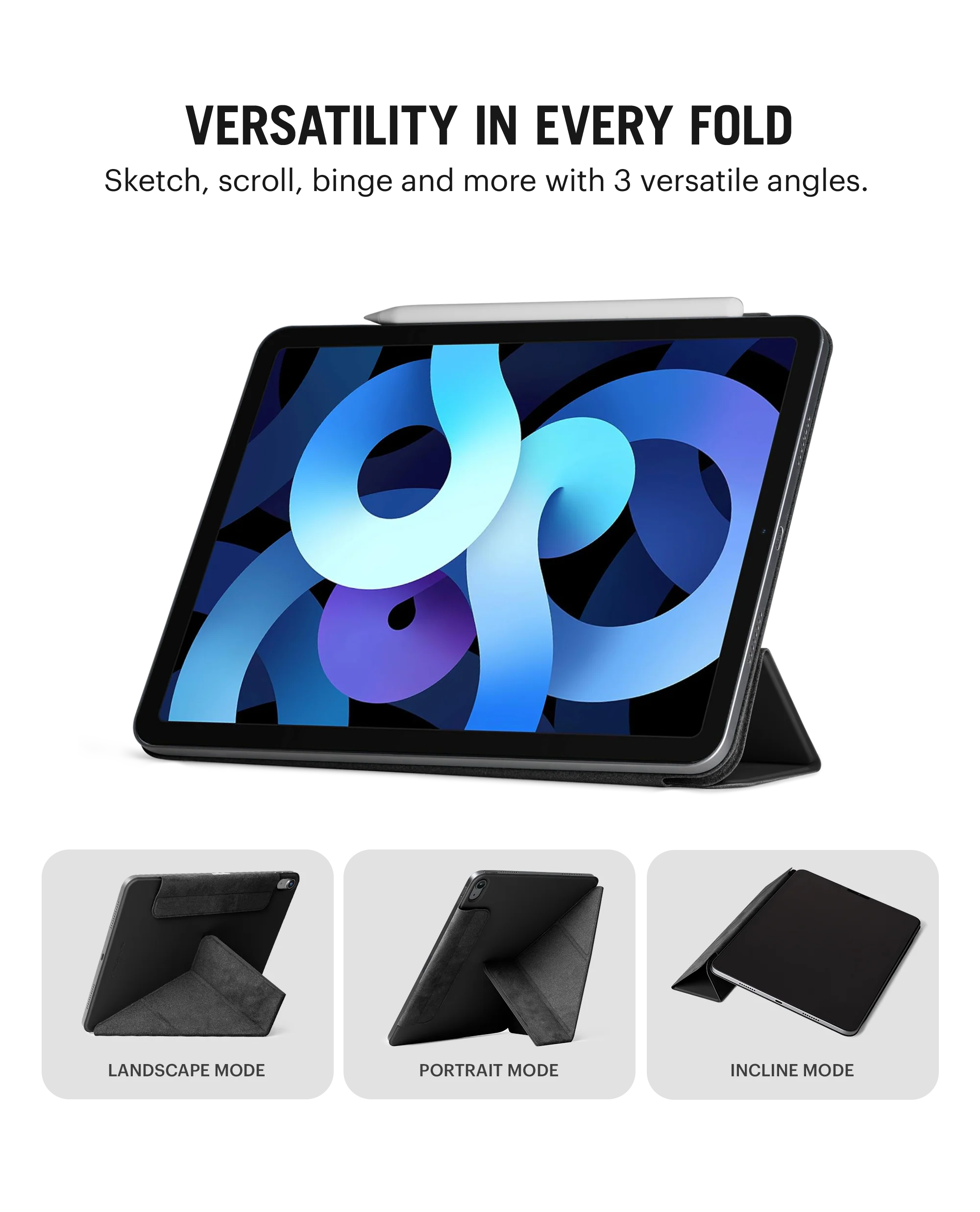 Pleat Y-Fold Magnetic iPad Case for iPad Air 5 2022 10.9 Inch - Image 5