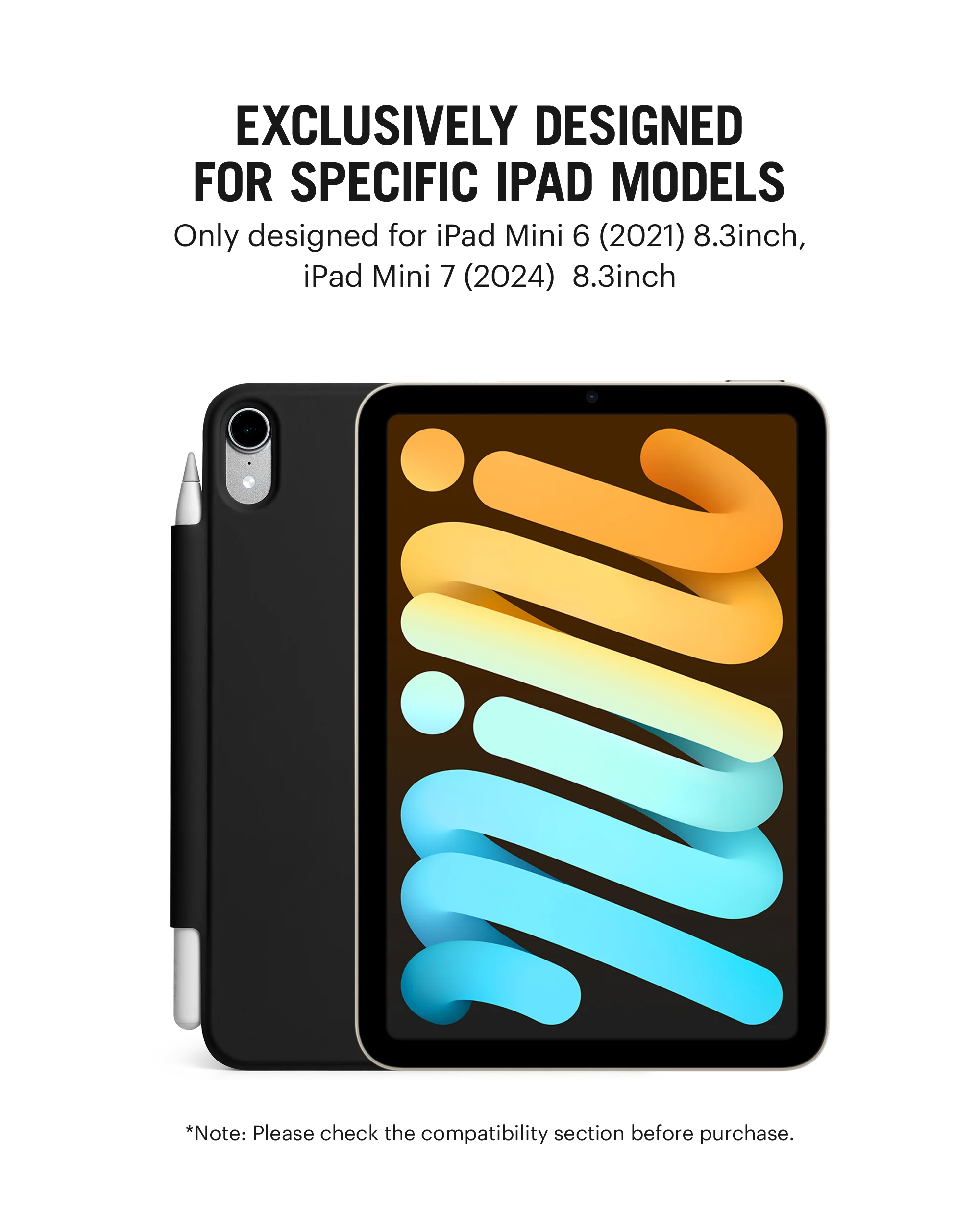Pleat Y-Fold Magnetic iPad Case for iPad Mini 7 2024 8.3 Inch - Image 4