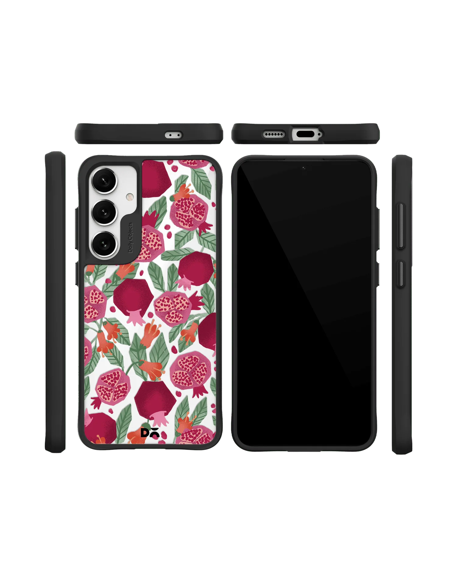 Pomegranate Party Black Hybrid Clear Case Cover For Samsung Galaxy S24 - Image 10