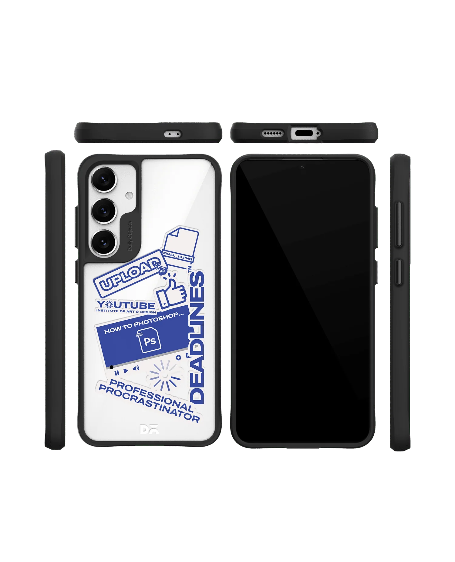 Procrastination Loading Black Hybrid Clear Case Cover For Samsung Galaxy S24 Plus - Image 10