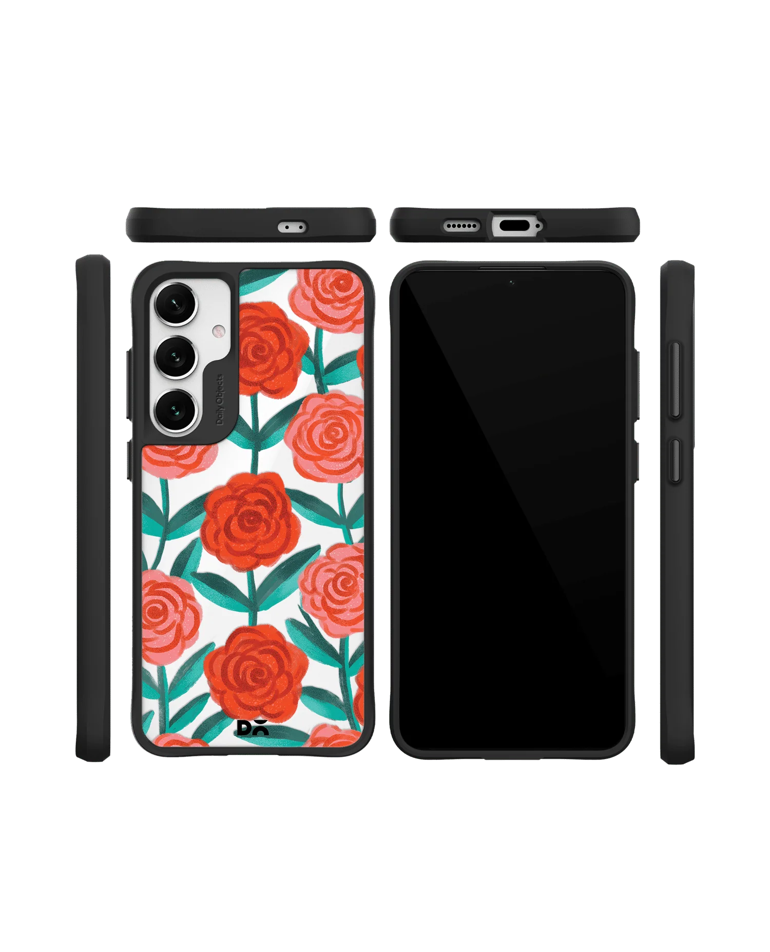 Rosey Retreat Black Hybrid Clear Case Cover For Samsung Galaxy S24 Plus - Image 10