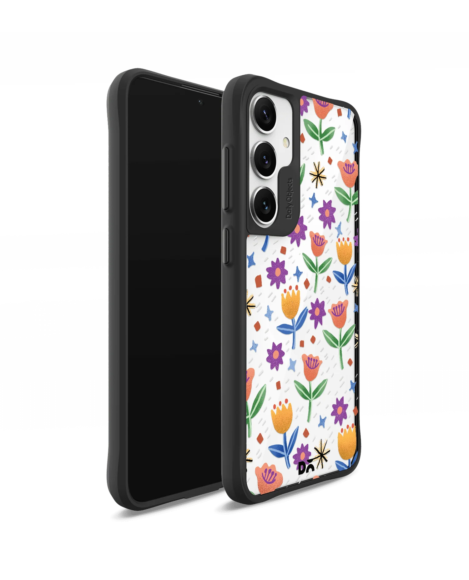 Shining Tulips Black Hybrid Clear Case Cover For Samsung Galaxy S24 - Image 3