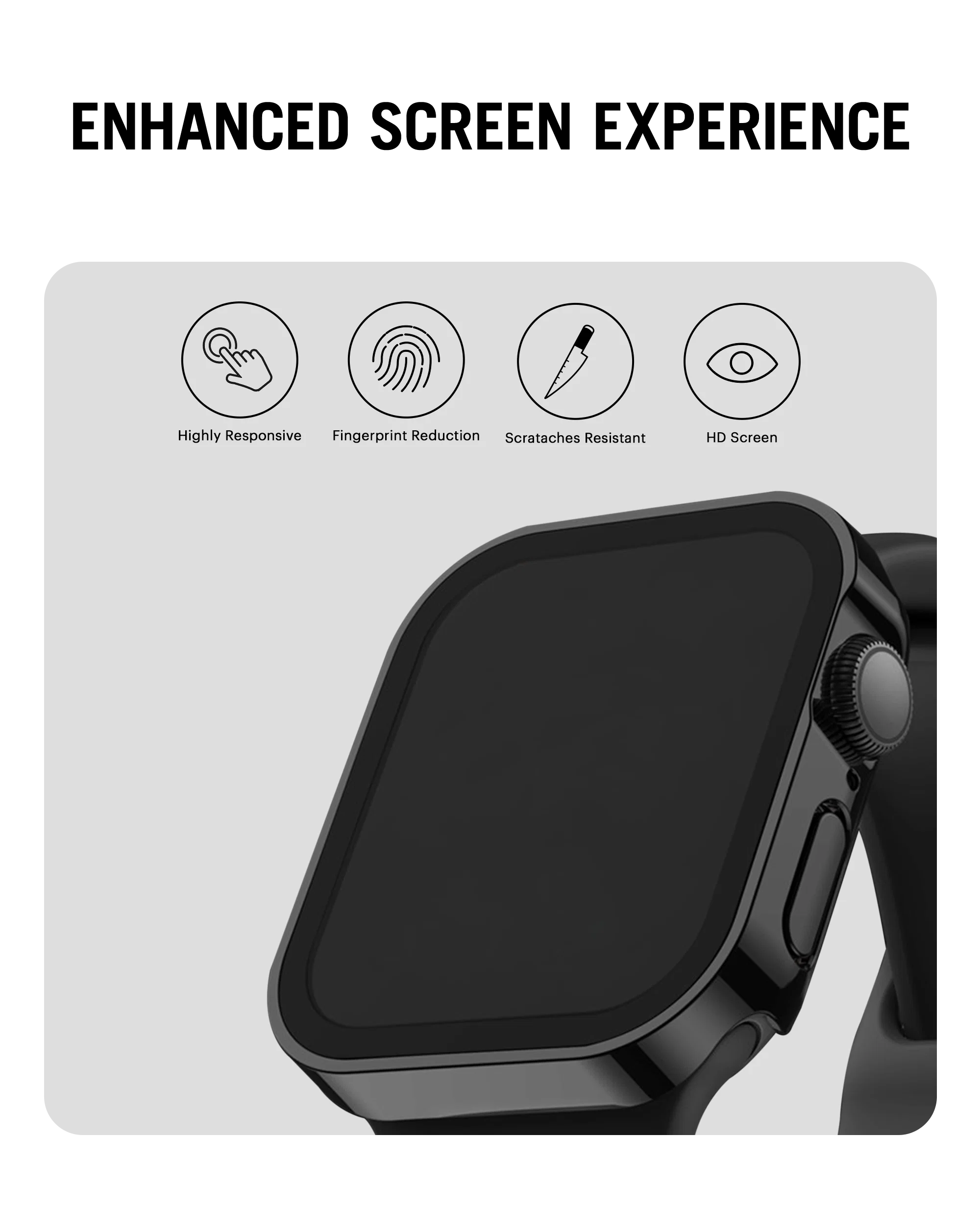 Sleek fit Apple Watch Series Case With Screen Protector - Image 5