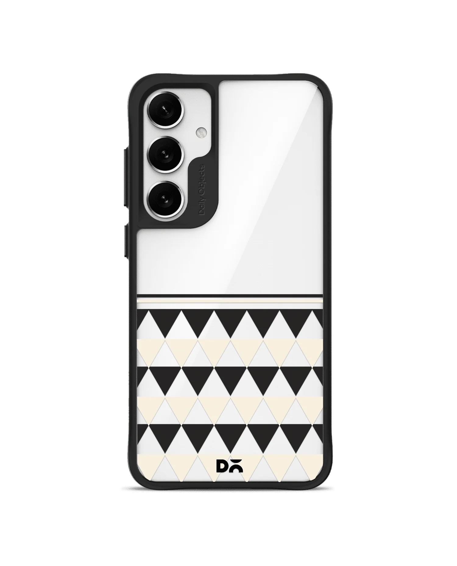Triangles Duo Black Hybrid Clear Case Cover For Samsung Galaxy S24