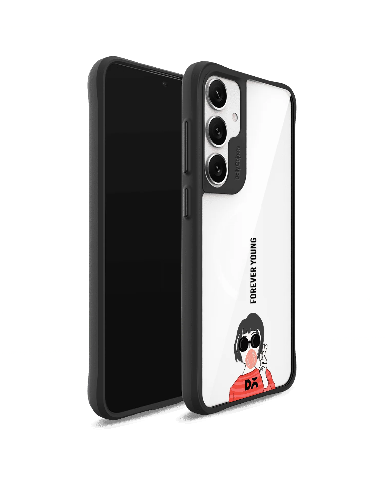 Young At Heart Black Hybrid Clear Case Cover For Samsung Galaxy S24 - Image 3
